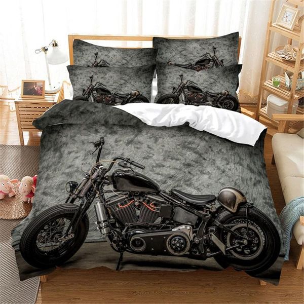 

bedding sets 3d motorcycle set  duvet cover bed cotton bedroom
