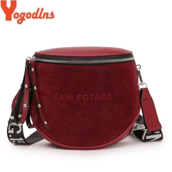 

yogodlns fashion women small vintage lady semicircle saddle shouder bag bucket s crossbody tote females casual 220310