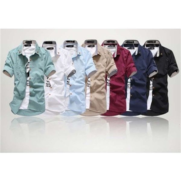 

men's shirt mushroom short sleeve men's slim shirt multi color 2020, White;black