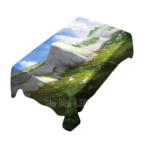 

table cloth fantasy landscape cliff design tablecloth unique dining accessories