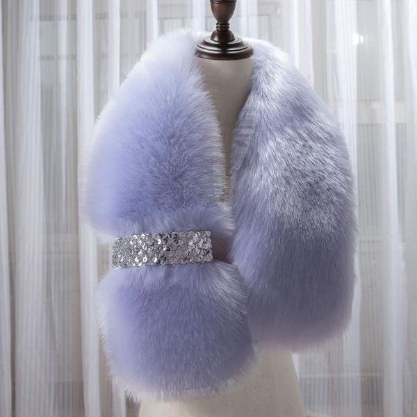 

scarves 2021 luxurywomen cashmere scarf fashion women men solid color faux fur neck keep warm winter gifts, Blue;gray