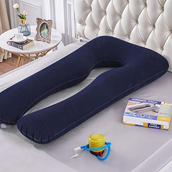 

air inflatable pregnant pillow u shape sleeping support pillows for pregnancy travel maternity full body side sleeper