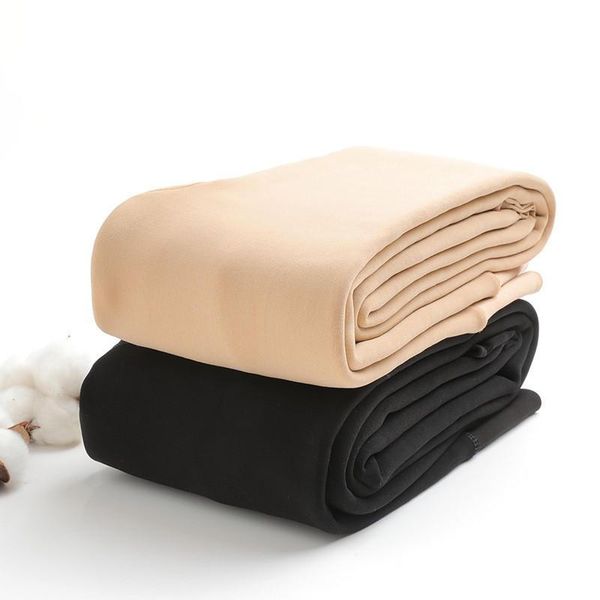 

women's leggings autumn winter warm mujer high waist velvet women pants solid streetwear thicken female q4709, Black