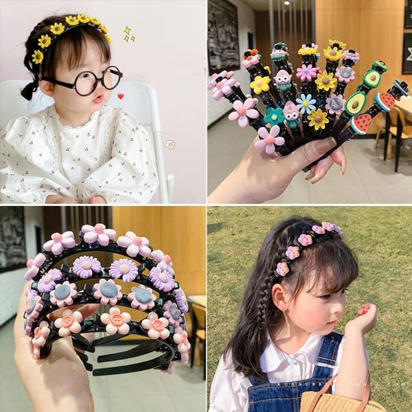 

hair accessories cute children multilayer styling tools headwear hollow out hoop double bangs hairpin tooth design, Slivery;white