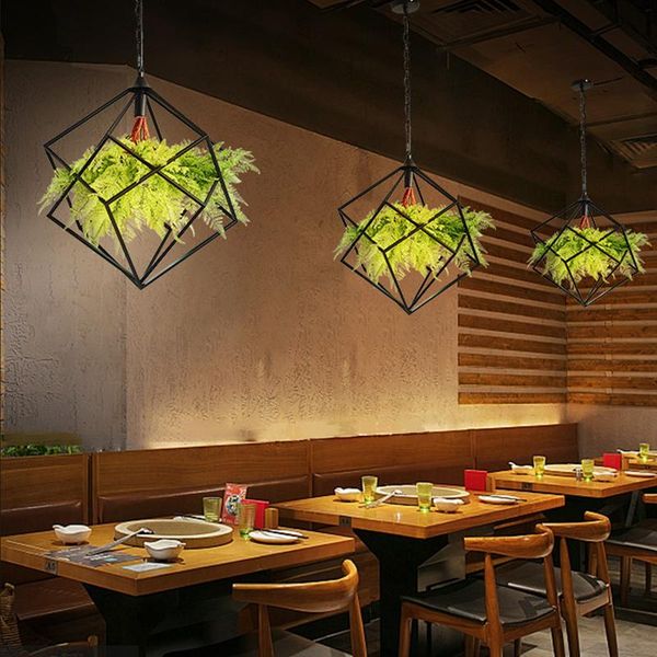 

pendant lamps chandelier theme music restaurant pub bar green plant counter coffee shop creative