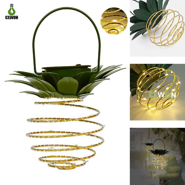 24 LEDs Outdoor Solar Licht Ananas Form Garten Hängen Lampen Für Familie Dekoration Fee Nacht lichter Wasserdicht 2 teile/paket