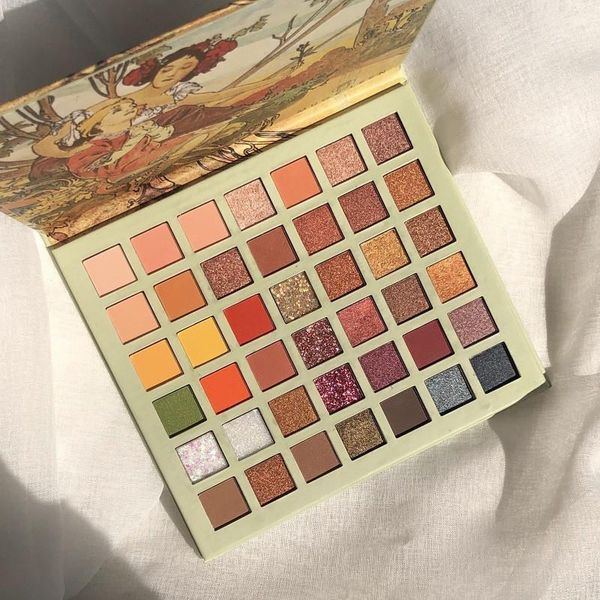 

colors oil painting eyeshadow palette glitter shimmer eye shadow powder matte cosmetic makeup1