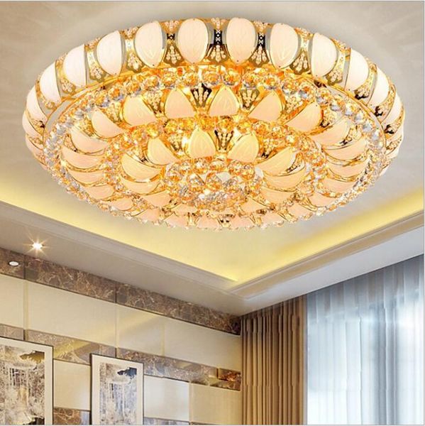 

ceiling lights round lamp porch crystal cornucopia led european modern hall