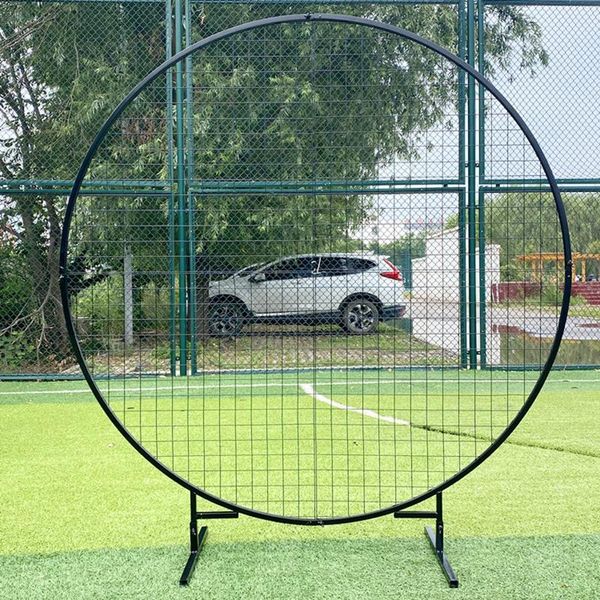

party decoration festival supplies wrought iron white grid shelf wedding backdrop decor round arch flower frame diy stage stand