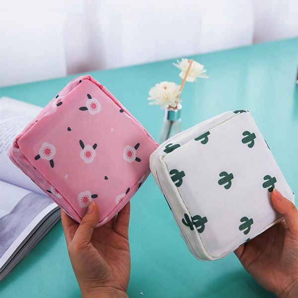 

storage bags fashion female makeup lipstick bag small cosmetic travel mini sanitary napkin coin purse convenient