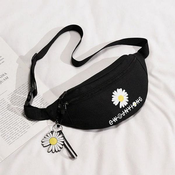 

waist bag women chest bags canvas fanny pack black belt banana bumbag women waist pack phone pouch casual letter summer