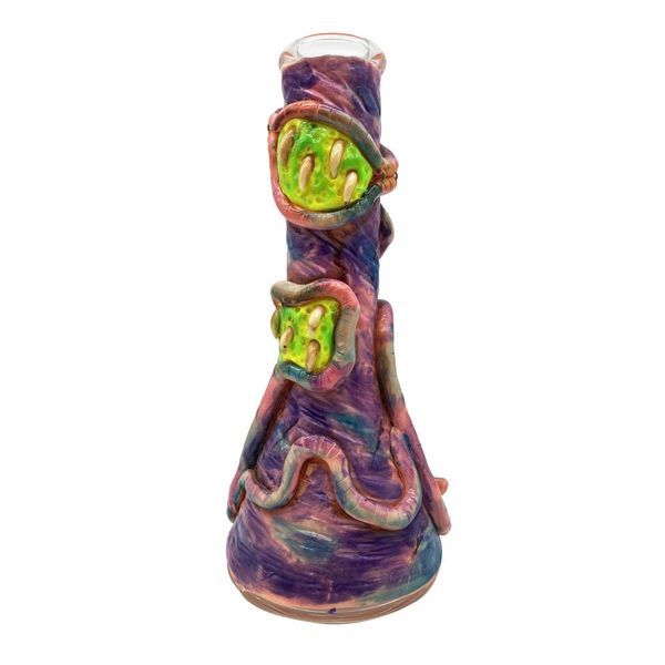 Azmazing Hand Printed Monster Glass Curping Water Pipe с Китайской фабрики, стеклянные бонги оптом