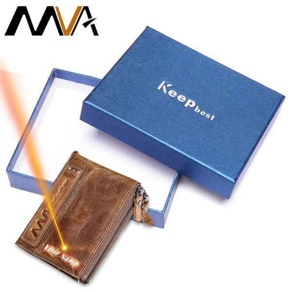 

wallets mva engrave po wallet for men zip genuine leather coin pocket vintage short purse card holder 9050, Red;black