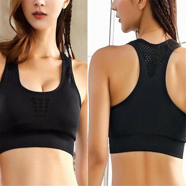 

gym clothing arrival women solid strapless sports bra tank vest cropped yoga underwear padded bras, White;black