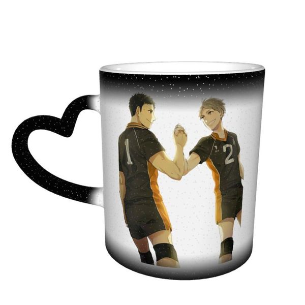 

mugs haikyuu mug cafe the changes color aesthetic porcelain cups