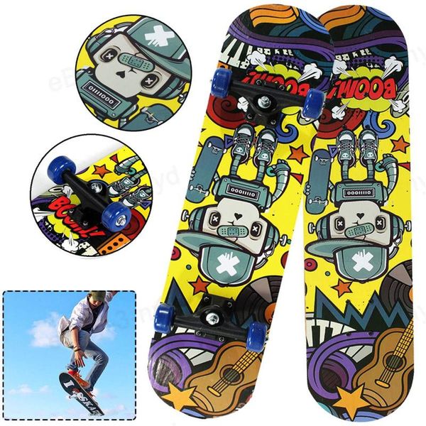 

31.5inx7.8in four-wheel fishboard street outdoor sports long board retro skateboard teenager skate for girl boy skateboarding