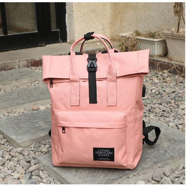 

backpack men casual outdoor waterproof oxford fashion zipper buckle large-capacity travel bag