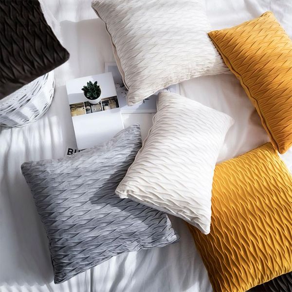 

pillow case 1pc cover for sofa seat plush solid color creative soft cushion