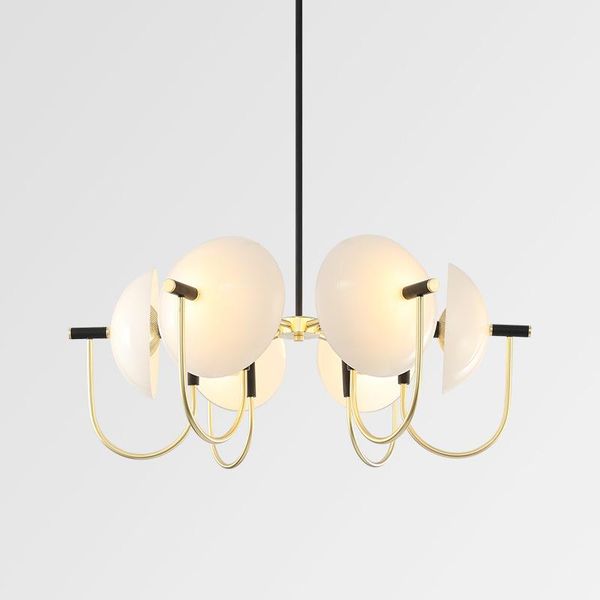 

postmodern minimalist glass chandelier fashion home design model room living lamp bedside light in the bedroom pendant lamps