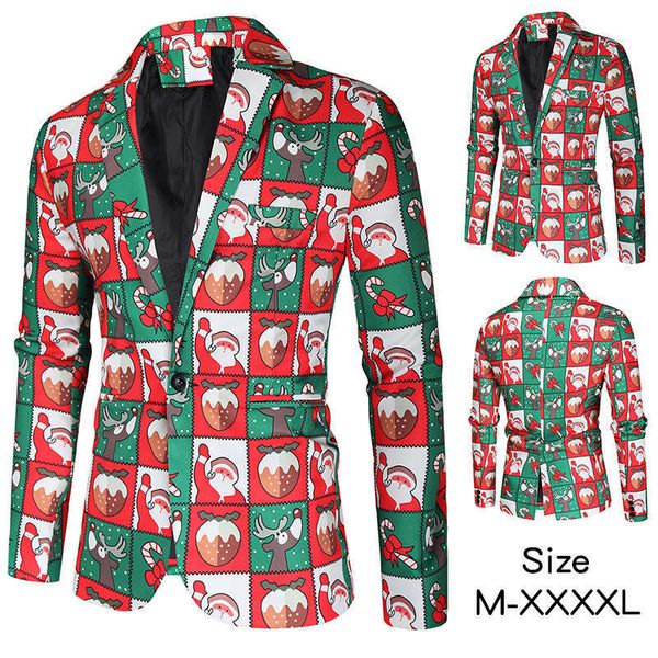

& men's suits blazers 3d digital printing suit in autumn and winter, White;black