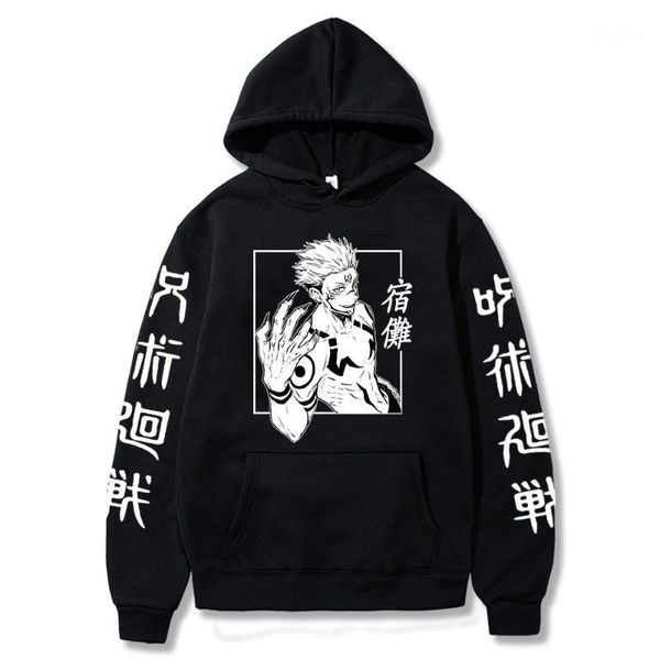 Hoodies dos homens moletons Mulheres Anime Hoodos Cartoon Sukuna Com Capuz Moletom Moda Jujutsu Kaisen Imprimir Adolescente Must-have Cool Streetwe