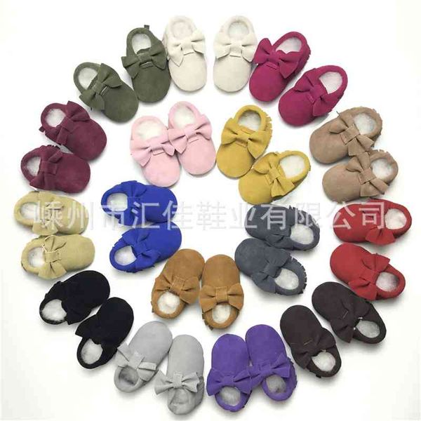 

children's shoes leather single shoe anti velvet solid tassel bow