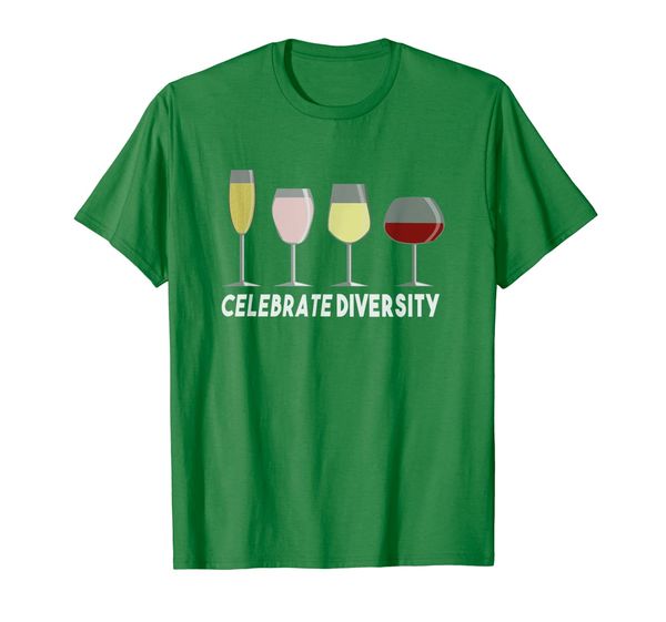 

celebrate diversity wine lover t-shirt, White;black