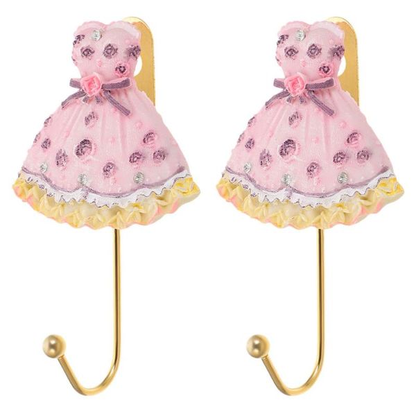 

hooks & rails 2pcs wall skirt shaped practical hangers home decorations