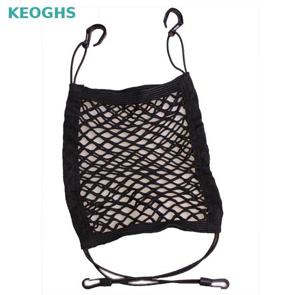 

car organizer 2021 elastic nylon net bag storage phone holder between seat multifunctional pocket back mesh black hanging