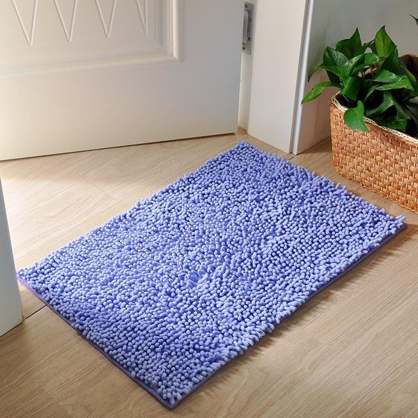 

bath mats simple grey flocking mat home decoration door non-slip absorbent bathroom doormat super soft fiber rug