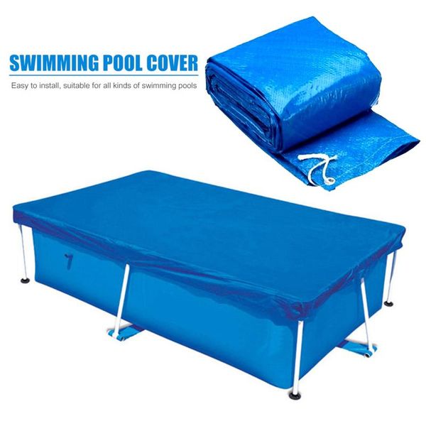 

pool & accessories pe woven fabric swimming cover 450x220cm rectangular frame mat waterproof covers for home backyard ground pools