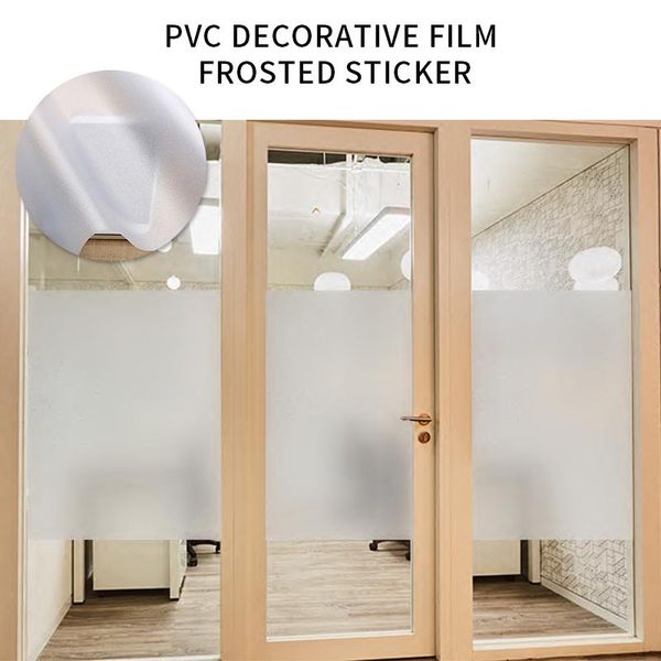 

window stickers 1m privacy film frosted matte white self adhesive decorative opaque sticker anti-uv blind
