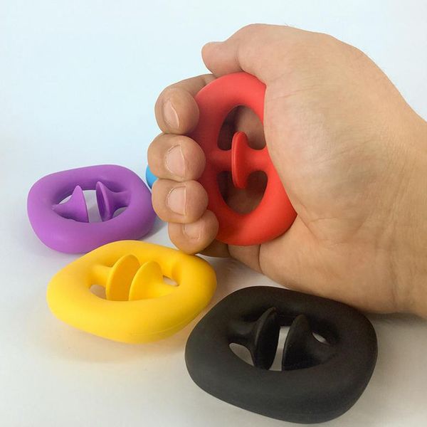 

fidget stress toys hand grip ring with suction cup pressure relief grip ball toys kid autism special needs fidget toys