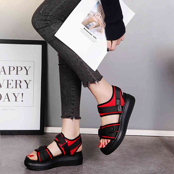

sandals versatile non-slip thick bottom fashion women's shoes i6ww, Black