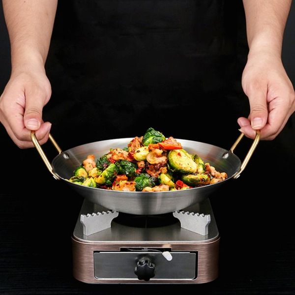 

pans thickened stainless steel pot dry outdoor cooking chafing dish stove soup pan