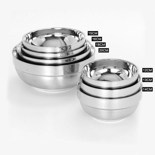 

stainless steel bowl double insulation rice child 1pcs bowls