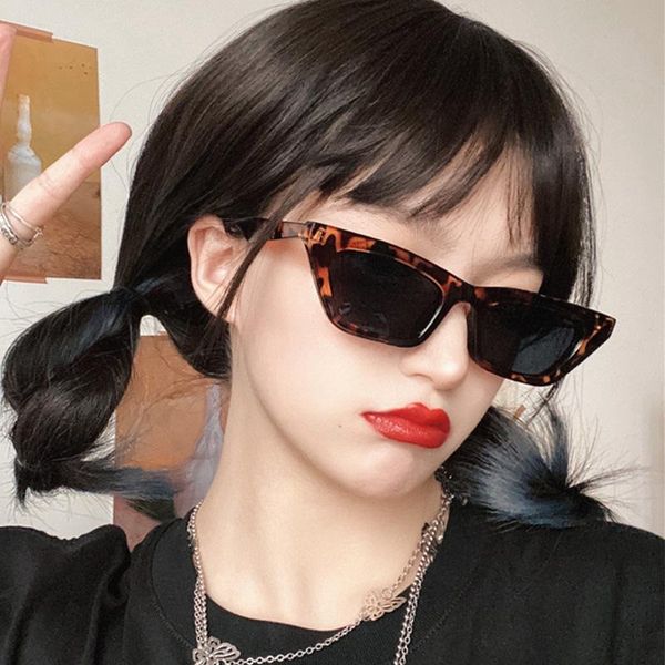 

sunglasses retro small frame cat eye ladies trend brand designer color glasses female, White;black