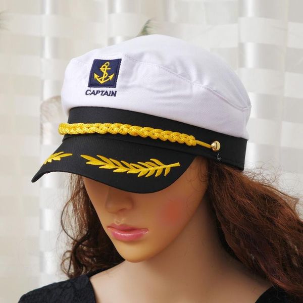 

wheat ear embroidery navy cap women 2021 vintage adjustable flat skipper sailors captain boating military hat wide brim hats, Blue;gray