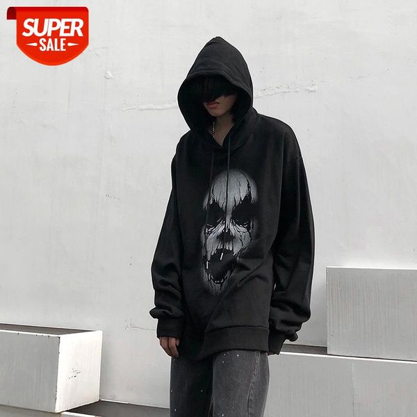 

uncledonjm devil ghost hoodies men's popular hip-hop high street hoodie fashion pullover streetwear men women ad-10112 #f75e, Black