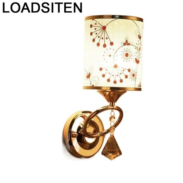

cama indoor lighting modern lamp lampara de interior aplique luz pared crystal applique murale luminaire wall bedroom light