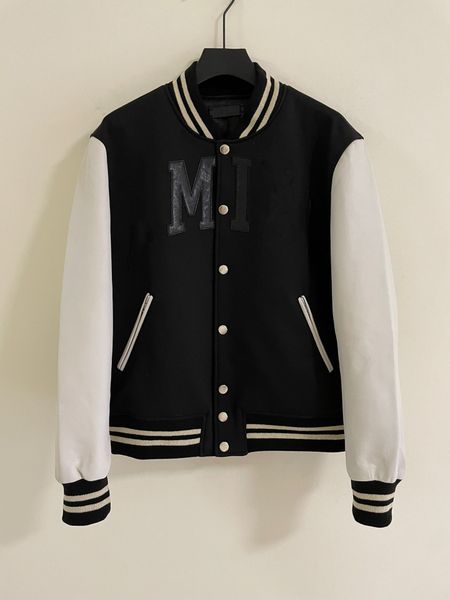 

2021 later autumn wool with cow leather winter jackets, Black