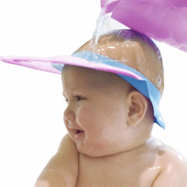 

shower caps soft adjustable cute cartoon children safe shampoo bathing protection bath cap visor hat for toddler, baby, kid,