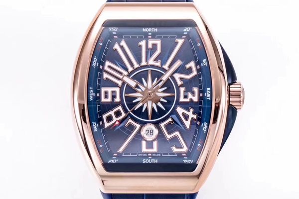 

men's watch with 8215 automatic mechanical movement, 904l refined steel shell radian, carefully ground sapphire crystal glass40*50mm, Slivery;brown