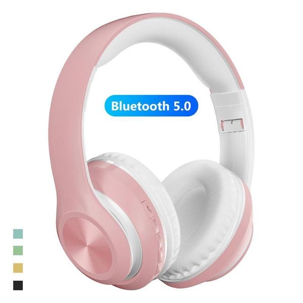 

5.0 foldable rechargeable wireless headset hifi sound headphones 3d stereo sport earphone microphone cell phone earphones