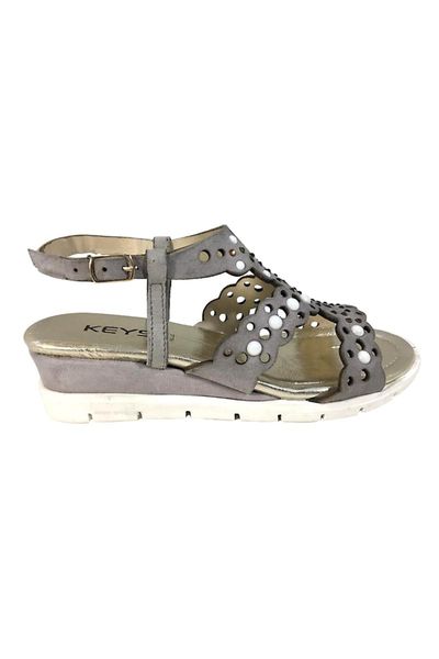 

sandals women's genuine leather mat gray, Black