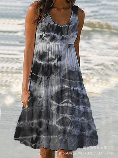 

factoryjsv4 summer new tie dye gradient dress printing 2021, White;black