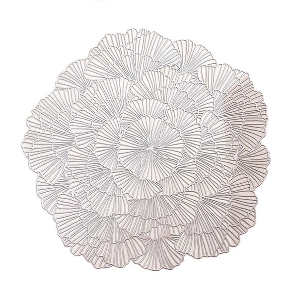 

mats & pads placemat european-style hollow gilding pvc non-slip table mat home daily dining pad kitchen accessories