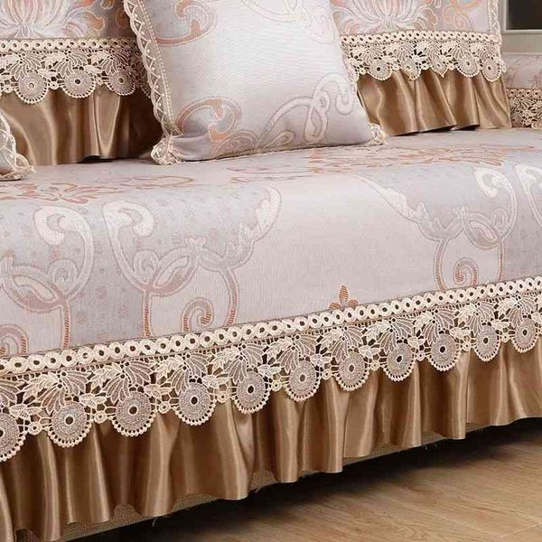 

sofa european style rattan mat non slip ice silk cushion summer modern simple sofa cover backrest towel