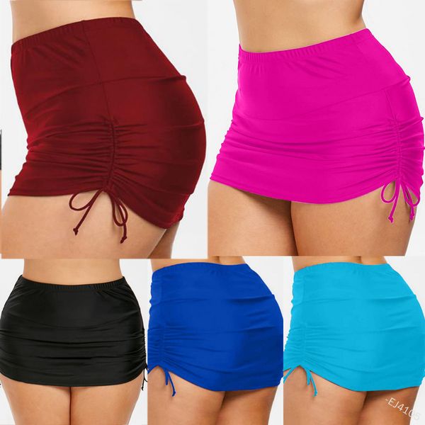 

fashionable short 2021 fashion side drawstring skirt for women, Black