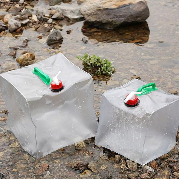 

outdoor collapsible foldable water bags container camping hiking portable survival storage carrier bag